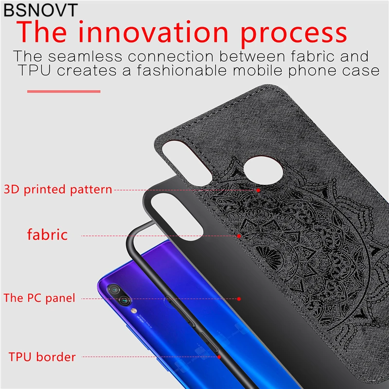 Чехол для Xiaomi Redmi Note 7 ТПУ Рамка тканевый противоударный чехол телефона 6A 6 Pro 8