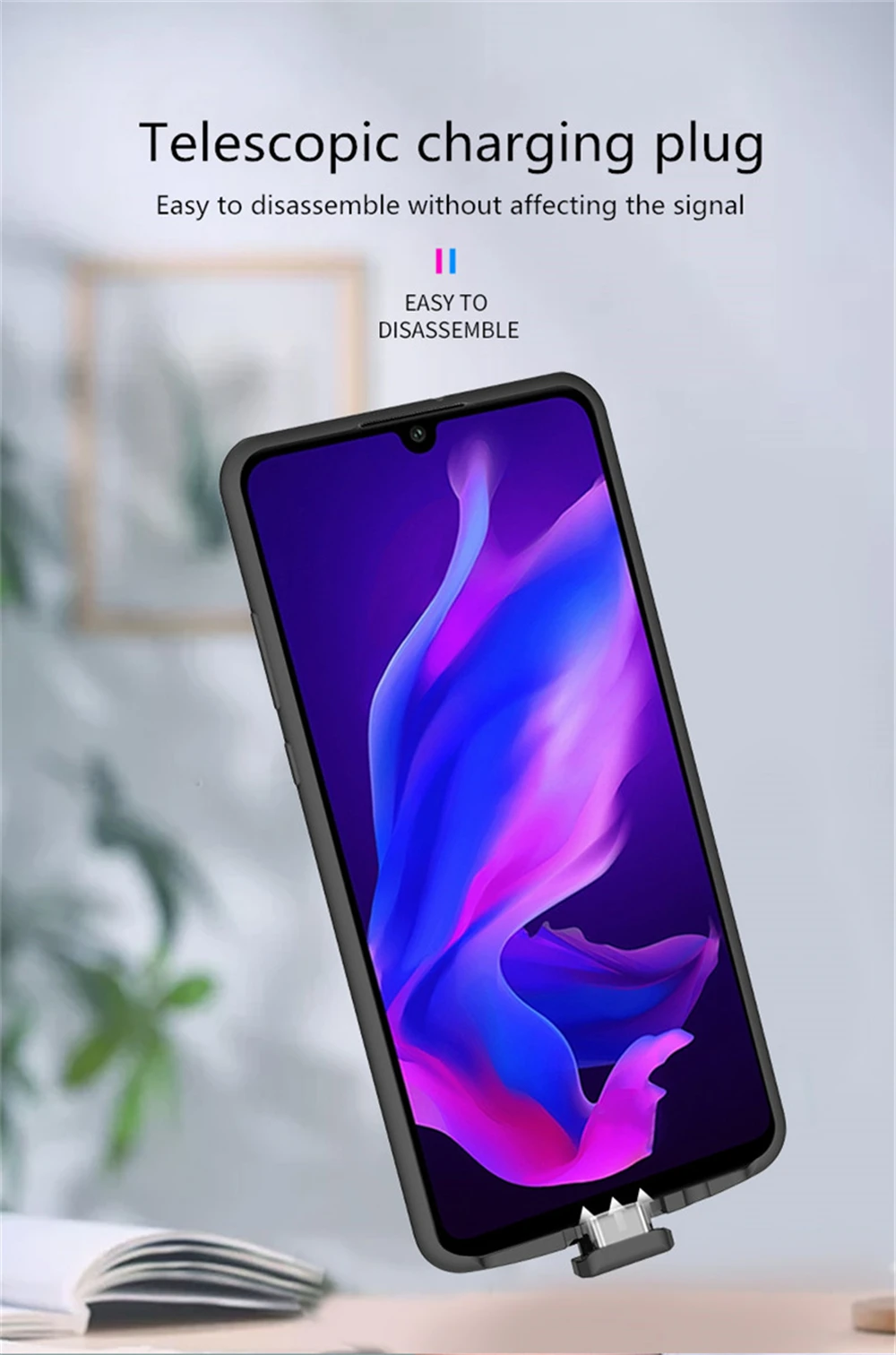 Портативное зарядное устройство Крышка для Vivo S1 Pro высококачественный корпус питания 6500 мАч Внешний внешний смарт-Аккумулятор Чехол-аккумулятор