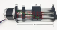 high precision cnc ggp 1204 ballscrews sliding table effective stroke 100mm guide rail xyz axis linear motion1pc nema 17 motor