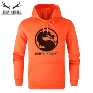 Мужская толстовка с капюшоном MK Dragon, свитшот с принтом Mortal Kombat, пуловер в стиле Харадзюку, модель W10, 2018
