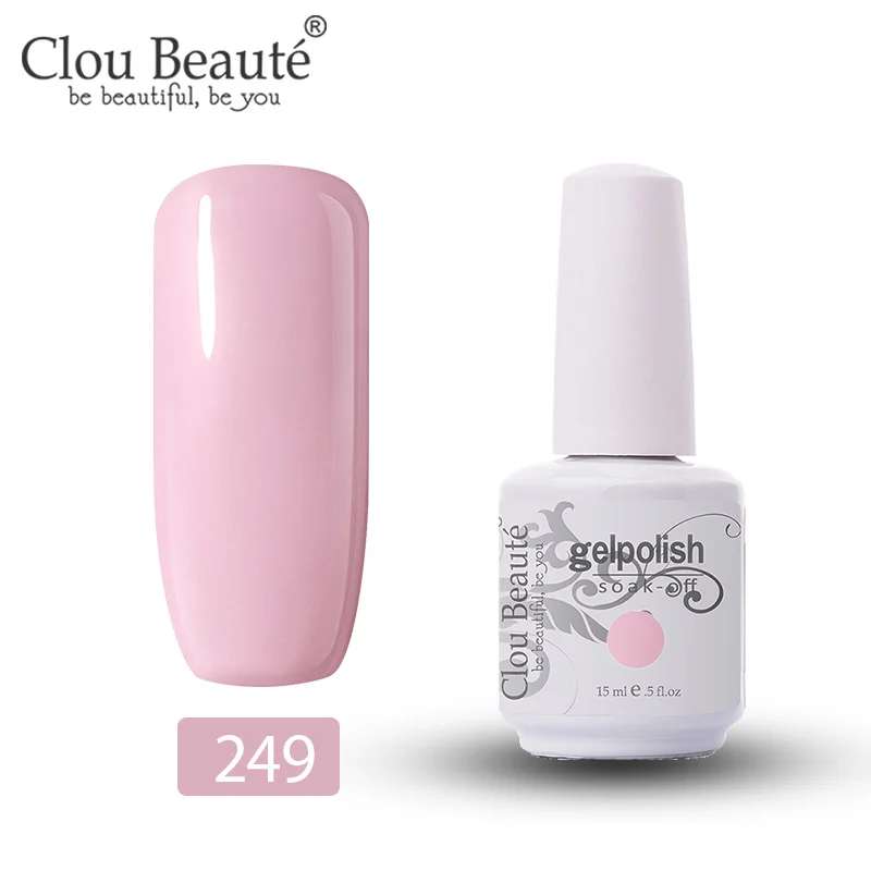 249 Clou Beaute Гель-лак для ногтей 15 мл основа и верхнее покрытие Гель-лак для ногтей полуперманентный лак впитывающий прозрачный праймер для ногтей - Цвет: 249