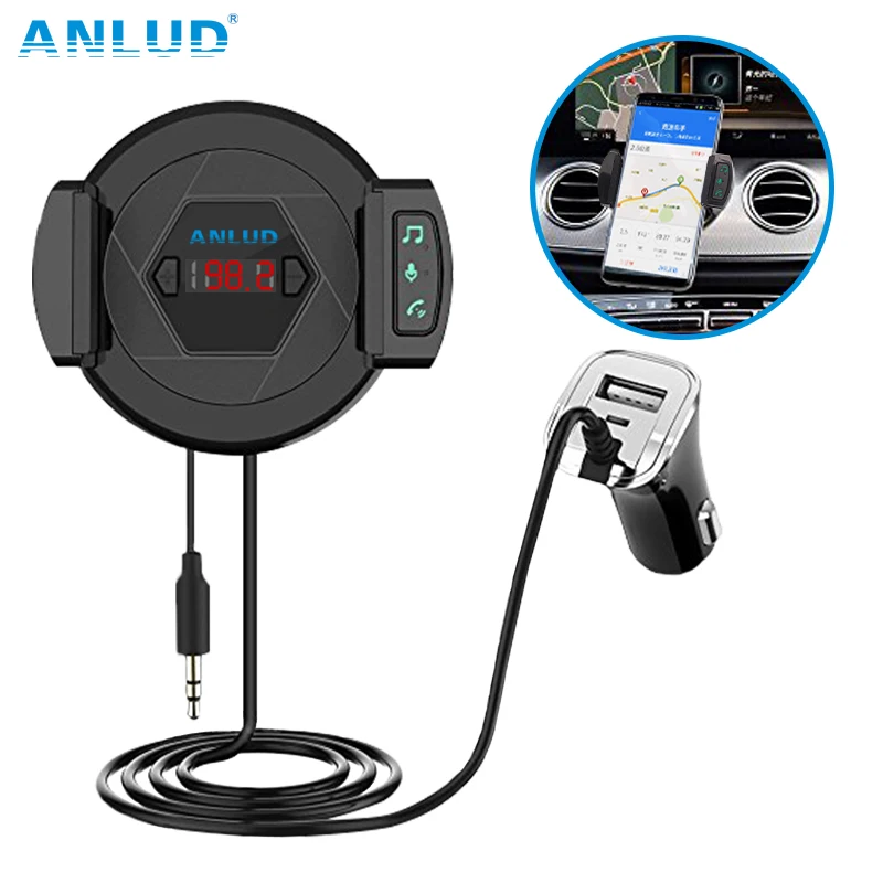 ANLUD Multi функции Bluetooth 4 1 fm передатчик и автомобильное Зарядное устройство громкой