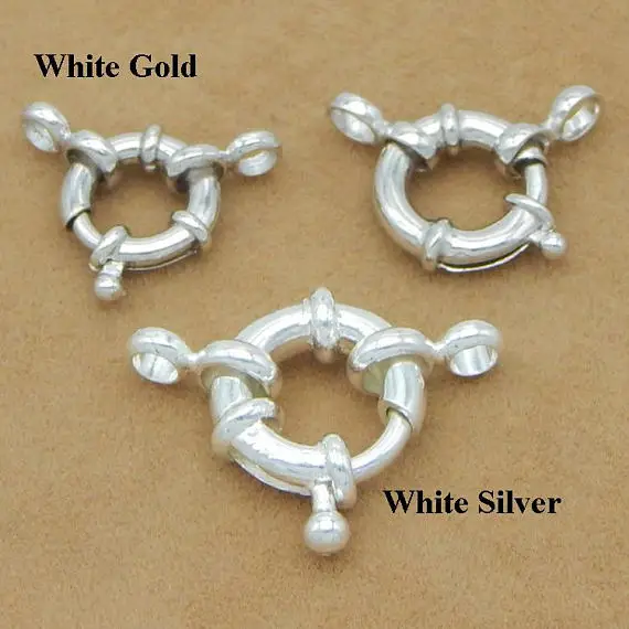 Genuine Pure 925 Silver Findings 5pcs solid SILVER SPRING RING BEAD CLASPS Real for jewelry | Украшения и аксессуары