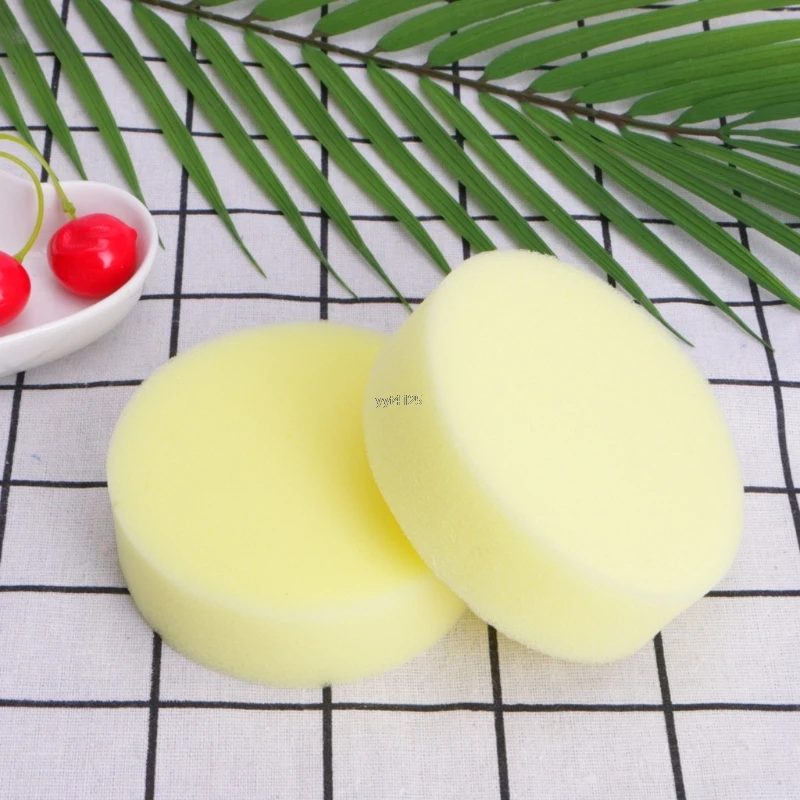 

12PCS Wax sponges Round Car Polish Sponge Car Wax Foam Sponges Applicator Pads for Clean Car Care Tool Glass Yellow NEW