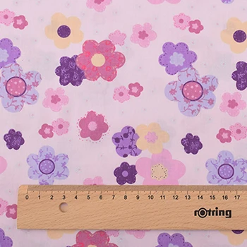 E 1 piece 50x160cm Chainho, Новая розовая Цветочная серия, саржевая хлопковая ткань с принтом, для поделок шитья, простыня для детей и малышей, подушка, материал, полметра - Цвет: E 1 piece 50x160cm