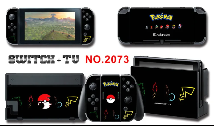 Для nintendo Switch Pain sticker консоль Dock Joy Con полное покрытие цветной бумажной кожи Закаленное стекло протектор экрана от 2000-2305