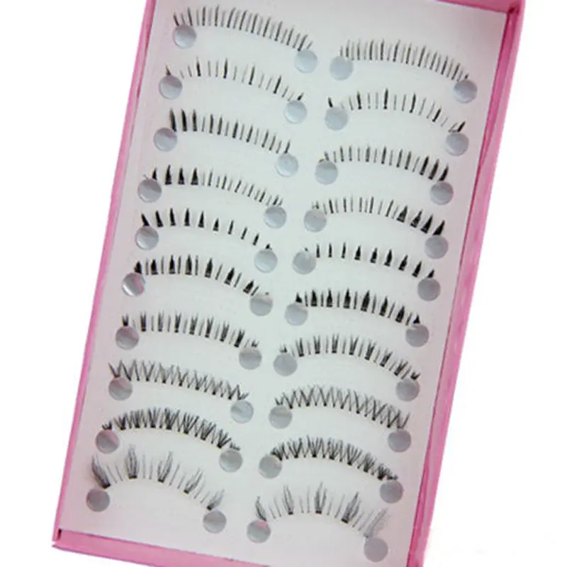 10 пар Черные Накладные ресницы для макияжа | Красота и здоровье