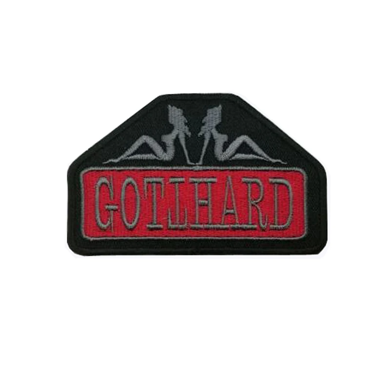 Новинка вышитая нашивка Gotthard пришивная из тяжелого металла с логотипом