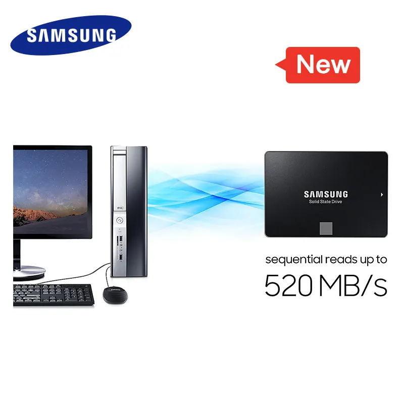 SAMSUNG SSD Внутренний твердотельный диск 850 860 EVO 1 ТБ 500GB 250GB 120 GB жесткий диск SATA3 2,5 TLC HDD ноутбук Настольный ПК 120 GB