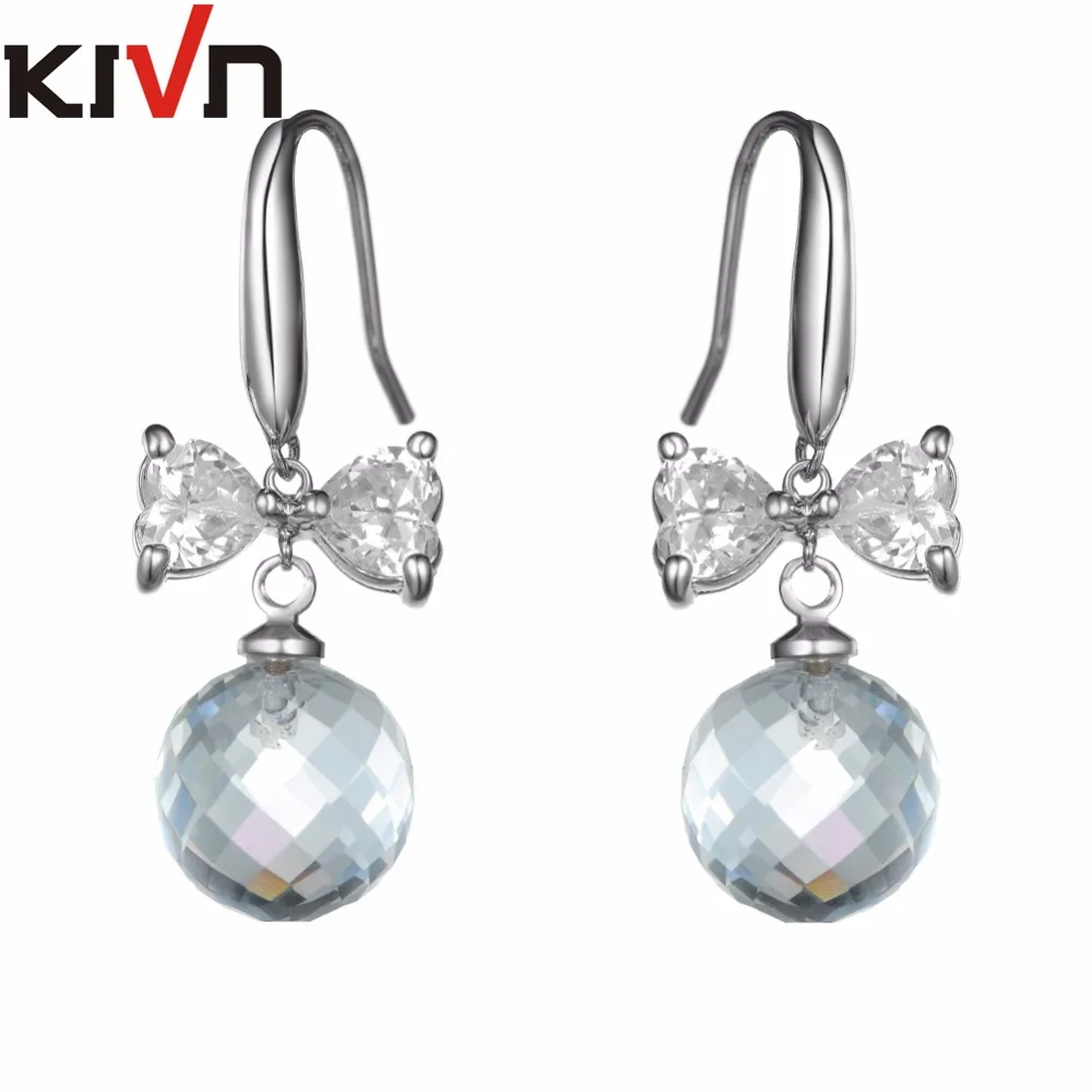 

KIVN Fashion Jewelry Luxury Drop Dangle CZ Cubic Zirconia Womens Girls Wedding Bridal Earrings Birthday Gifts 6pcs Lot Wholesale