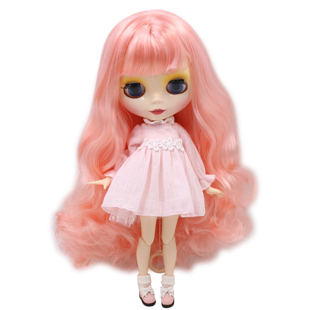 Ледяной DBS Blyth кукольные нет. BL1010 розовые волосы шарнирное тело из белой кожи Neo 1/6
