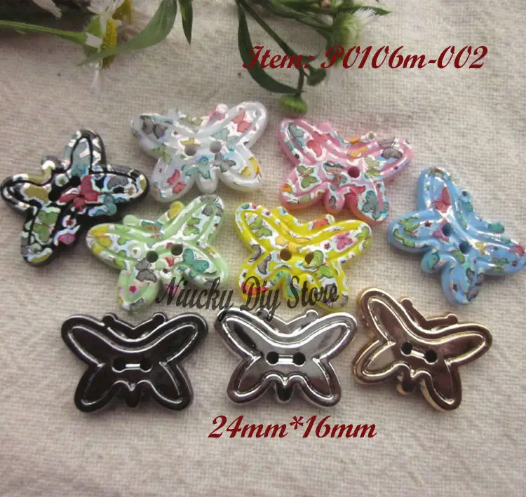 

60 шт Разноцветные Пластиковые Детские пуговицы с бабочками, пальто, свитер, обувь с пряжкой, аксессуары для ручного шитья, оптовая продажа