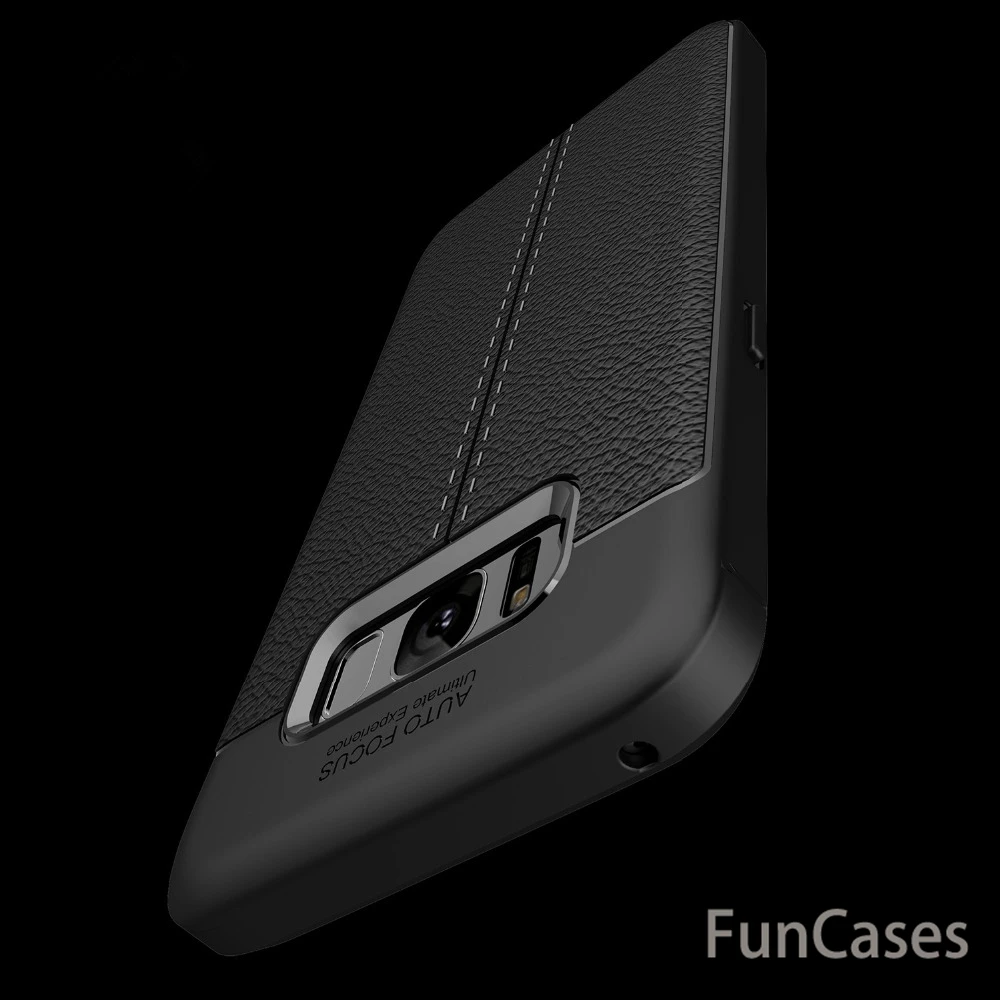 Для Samsung S8 Plus кожаный TPU чехол из углеродного волокна матовый Силиконовый Fundas conque