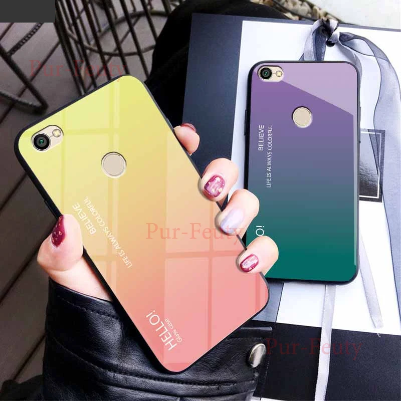 Чехлы для Xiaomi Redmi Примечание 5A 5 A Prime Роскошные градиентные закаленное стекло противоударные высококачественные чехлы для Xiaomi Redmi Note A5