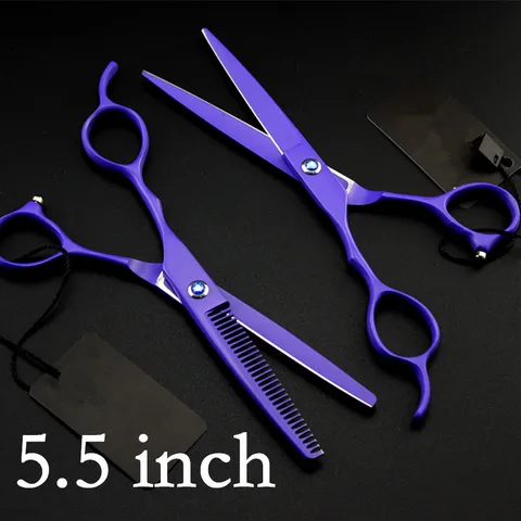 Профессиональные японские ножницы для стрижки волос 440c, 6 и 5,5 дюймов, набор ножниц для парикмахерской, филировочные ножницы