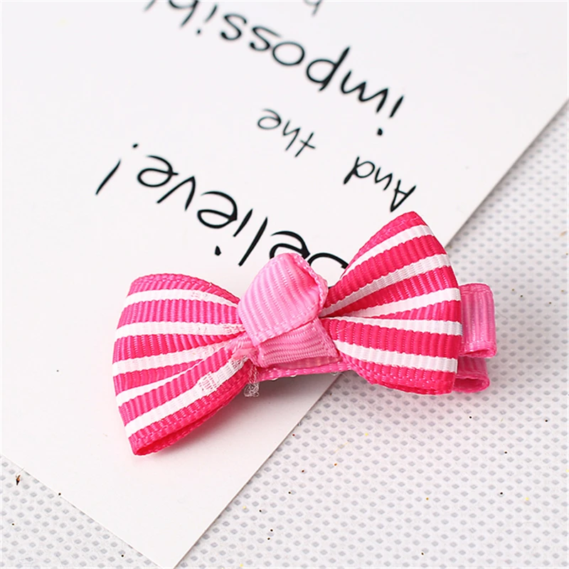 C 1PC Bow Hairpins Girls Hair Accessories Striped Pattern Butterfly Barrette Kids Ornaments Bow-knot | Детская одежда и обувь
