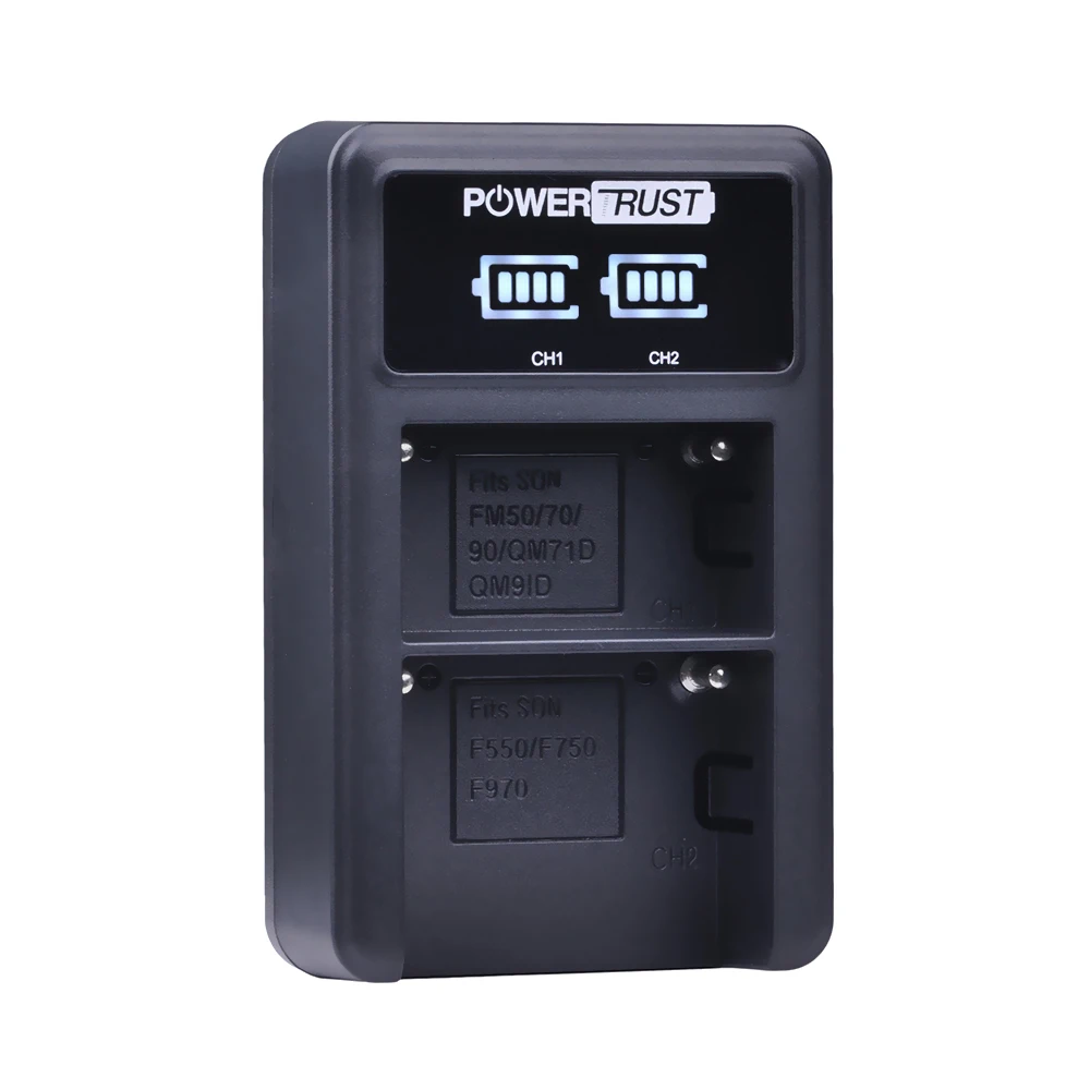 PowerTrust LED Dual USB Charger для Sony NP-FM50 NP-FM70 NP-FM90 NP-FM500h NP-F550 NP-F570 NP-F750 NP-F770 | Электроника