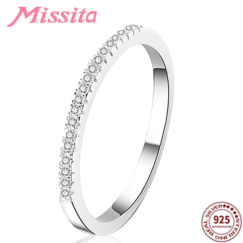 MISSITA 100% 2019 новые модные трендовые кристаллы в один ряд колец для женщин и девушек