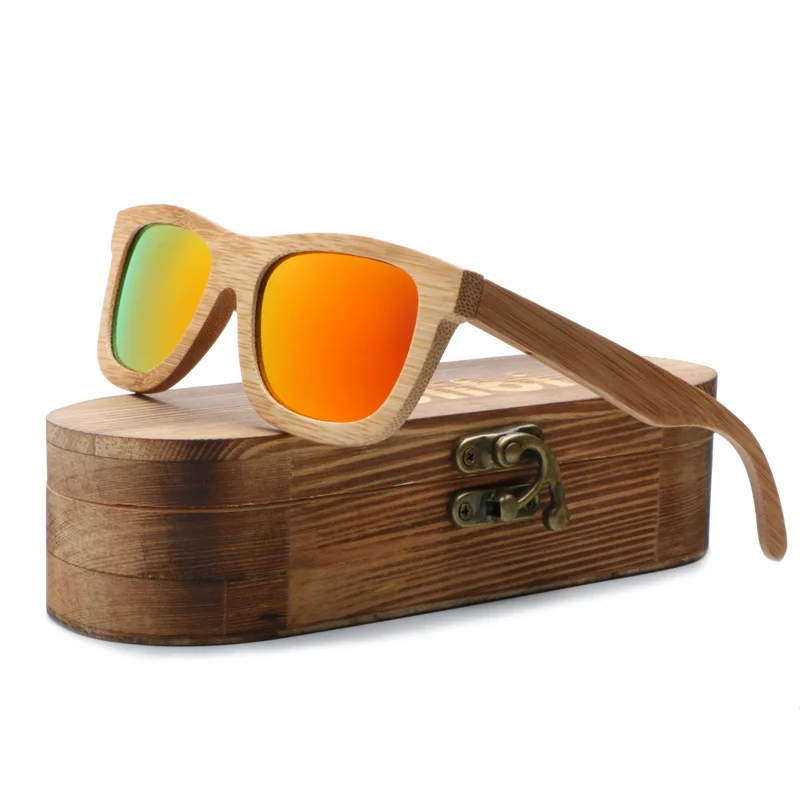 

Ablibi Bamboo Wood Sunglasses for Men Womens Polarized Wooden Vintage Brand Designer Fashion Unique Sunglasses in Wood Box