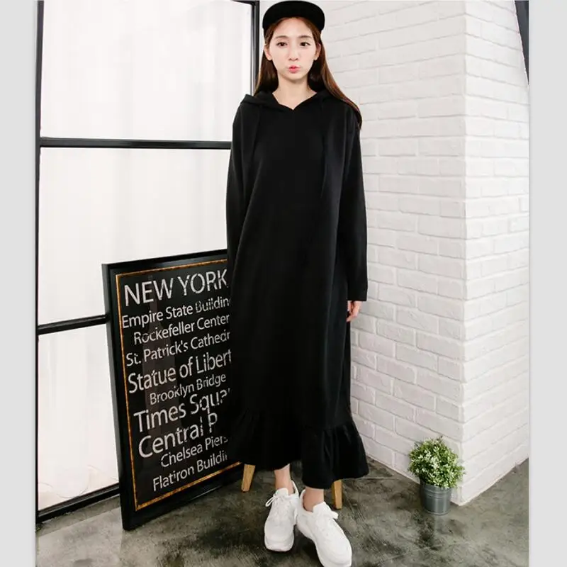 Женское платье свитер с капюшоном и юбкой годе размеры XS 5XL 6XL|hoodie sweater dress|fishtail