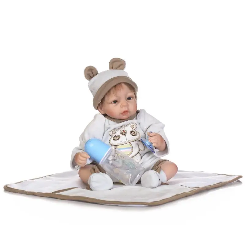 16-дюймовый 40 см NPK мягкая силиконовая кукла для новорожденных мальчиков на продажу в подарок на день рождения для детей, образовательные игрушки бонекас.