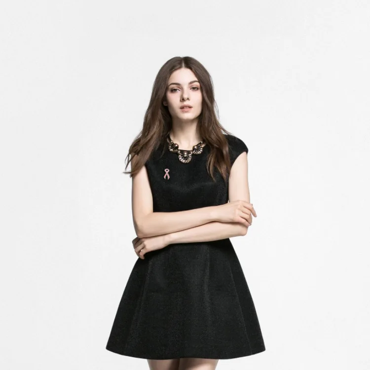 Новая рекламная розовая эмалированная металлическая лента с бантом амулеты