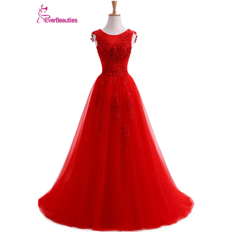 Robe De Soiree красные вечерние платья длинного размера плюс фатиновое платье на