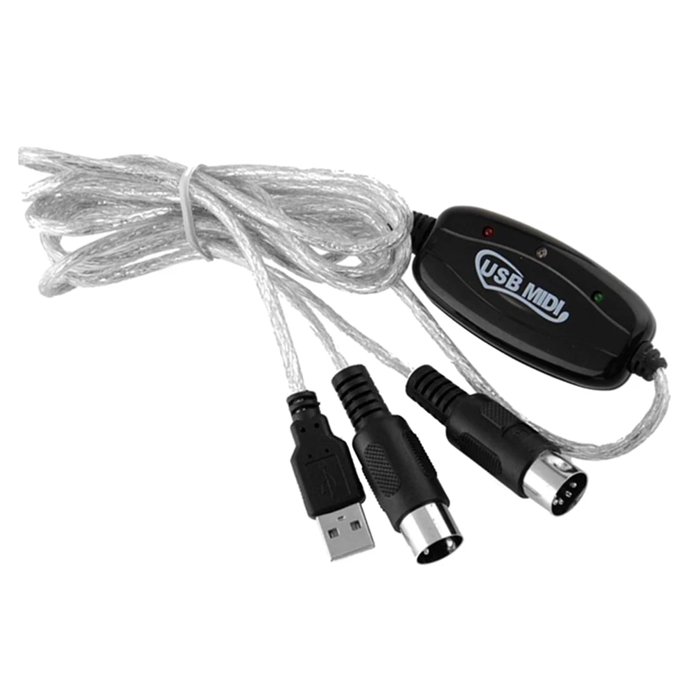 Горячий USB IN-OUT конвертер интерфейсного кабеля MIDI ПК к музыкальной клавиатуре