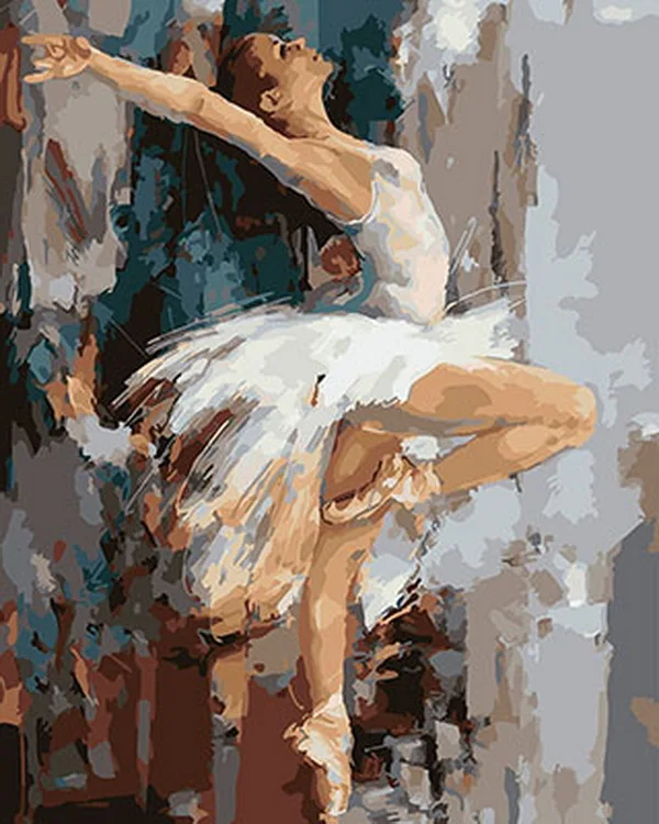 Frameless painting by numbers paint by numbers for home decor PBN for living room 4050cm ballet