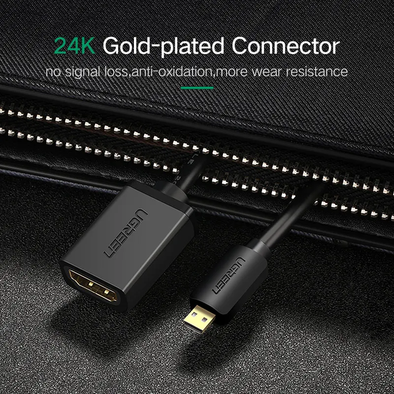 Ugreen Micro HDMI совместимый кабель 4K/60Hz для Raspberry Pi 4 GoPro разъем папа мама микро