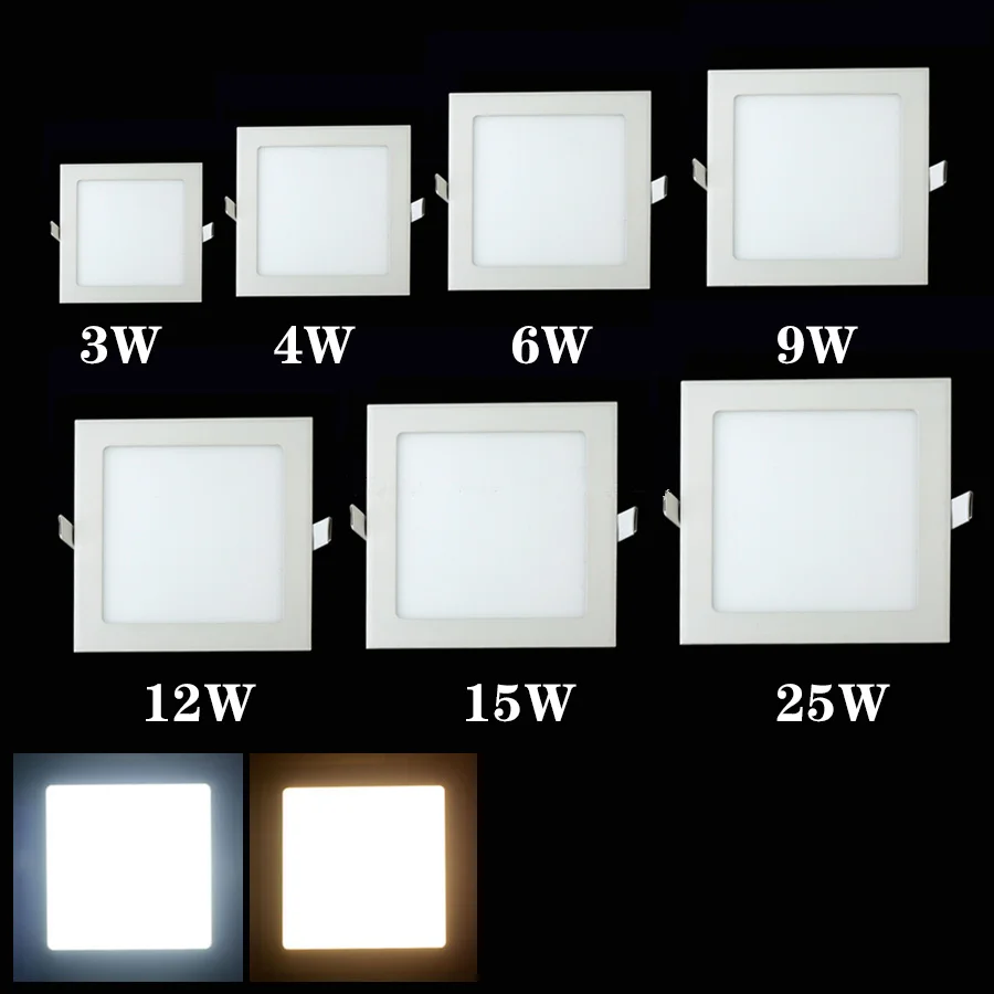 

Ultra thin 25W LED Down light AC85-265V Recessed LED Ceiling Light with Driver LED Panel Light Warm/Natural/Cold White