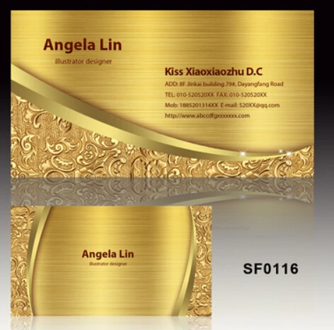 200 pcs Golden Metal business card and 100pcs silver metal card printing wholesale 100pcs lots metal business card printing business card metal black metal business cards