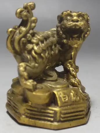 free shipping 9CM Chinese Fengshui Folk Bronze Zodiac Year Animal Tiger Statue Sculpture | Дом и сад