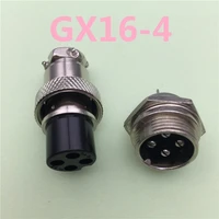 1set gx16 4 pin male female diameter 16mm wire panel connector l72 gx16 circular connector aviation socket plug free shipping