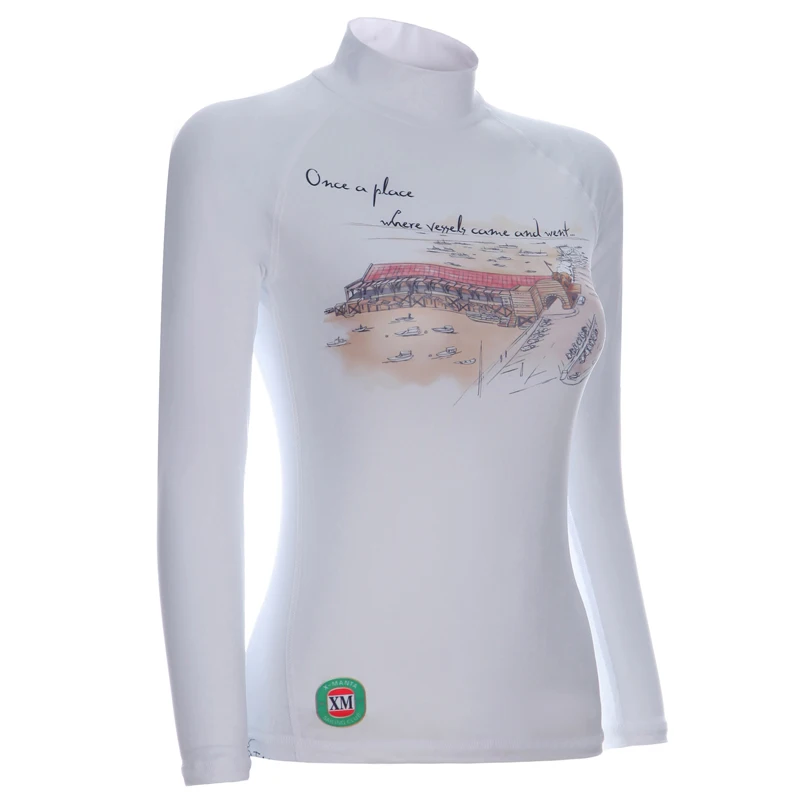 Для дайвинга и парусного спорта лайкра UPF 50 + топы для женщин Костюмы тела