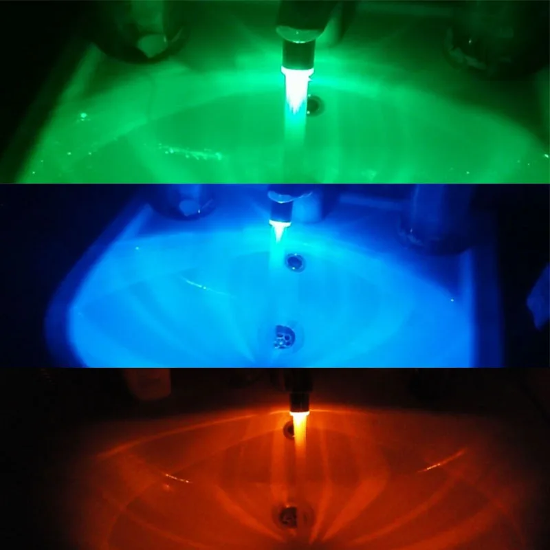 Светодиодный водопроводный кран RGB с регулируемой температурой для кухни и