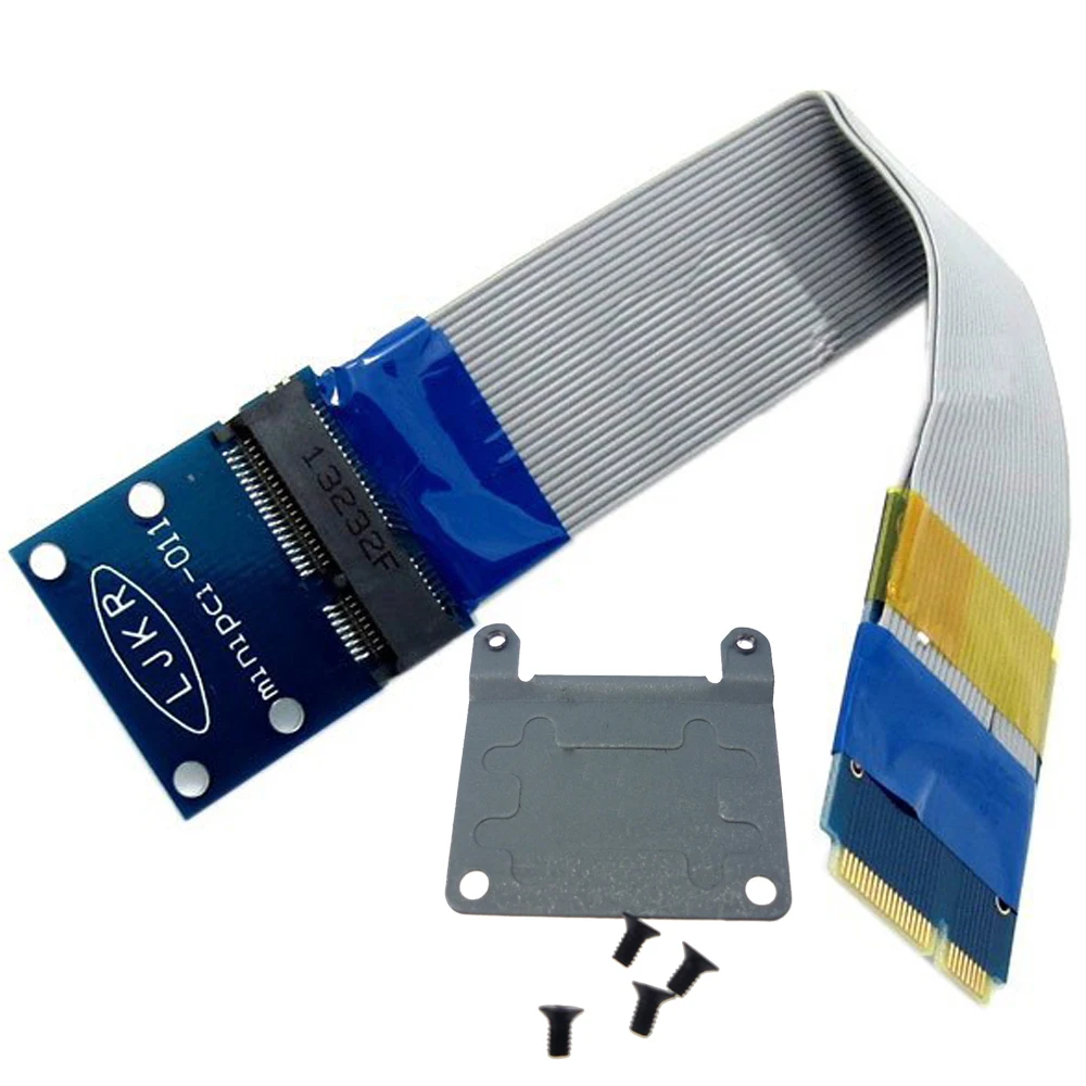 Мини PCI Express Гибкий удлинитель Mini PCIe удлинитель для мужчин и женщин FFC кабель+ Половинный размер до полного размера кронштейн