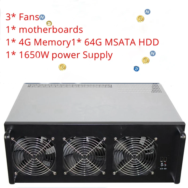 Crypto монета bitcoin добычи Рог 6GPU держатель USB шахтер сервер стойки шасси компьютера