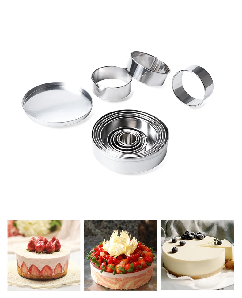 12 шт./компл. резак печенья из нержавеющей стали Круглый Гладкий клецки обертки