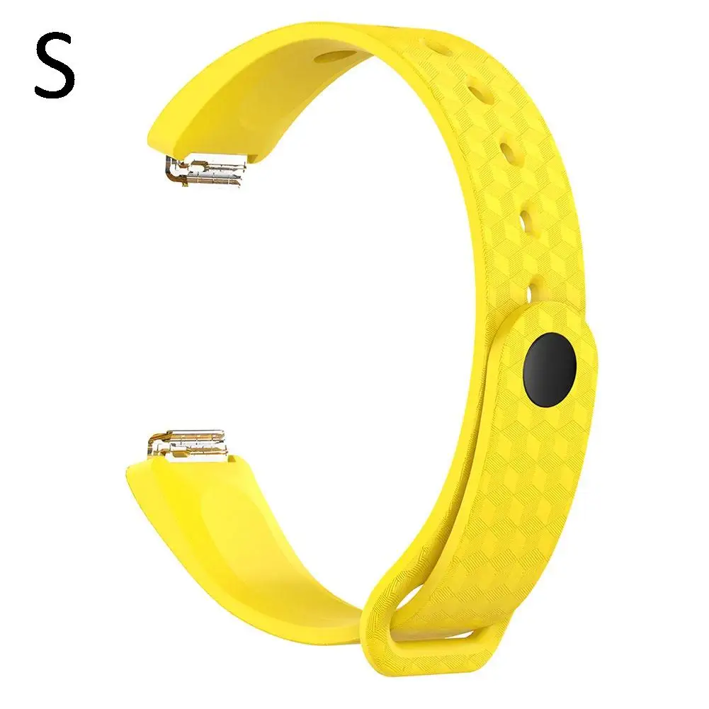 Yellow 3D текстура мягкий силиконовый спортивный ремешок на запястье ремешок для часов для Fitbit Inspire HR/Fitbit Inspire 3D текстура стереоскопический визуальный - Цвет: Yellow
