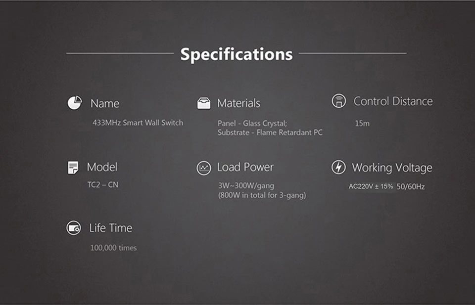 Умная розетка европейского стандарта Broadlink TC2 сенсорные выключатели света 1/2/3