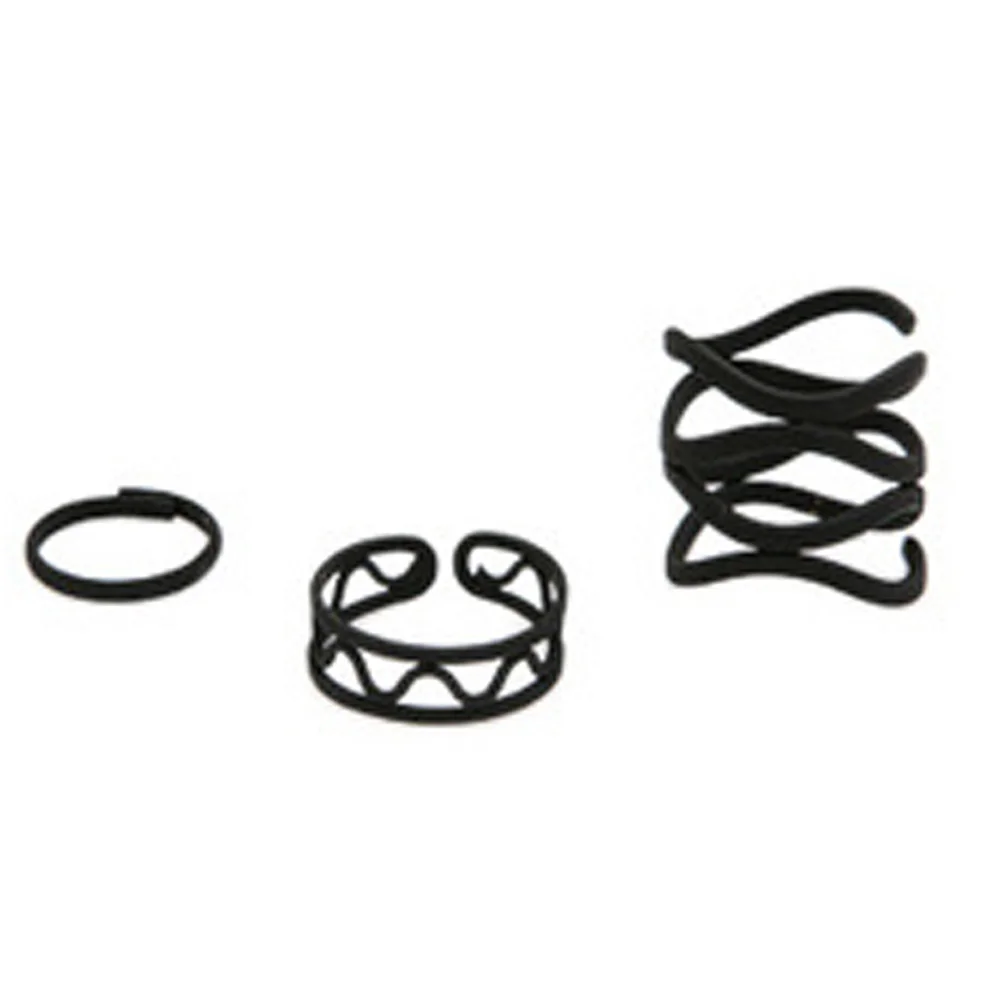 Комплект из 3 предметов в стиле панк черного цвета для женщин без стека домино