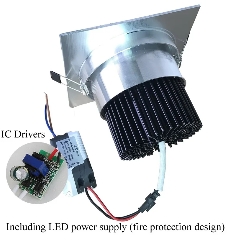 Brushed Silver Shell 5.5inch - 140mm Hot sale 20w 25w Cob Led Downlights Warm White 3000K Nature 4000K Cool 6000K CE | Лампы и