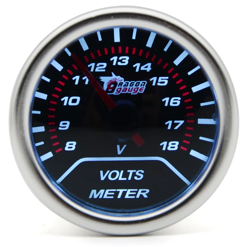 

2" 52MM Universal Volt meter Car Gauge 8-18 volts voltage Meter Auto White LED
