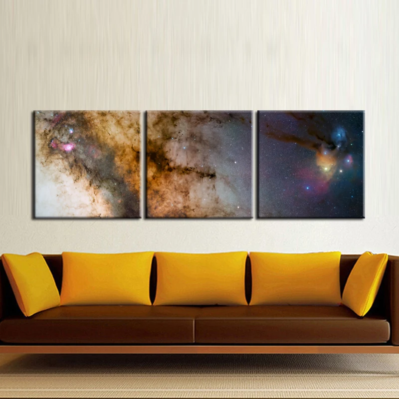 Оптовая продажа 3 шт. HD с Аннотация Туманность серии живописи Гостиная Декор