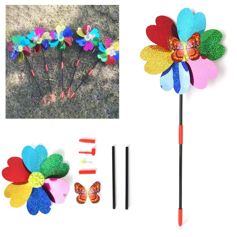 Ветряная мельница детские игрушки Бабочка светящийся сад знаменитости цветной