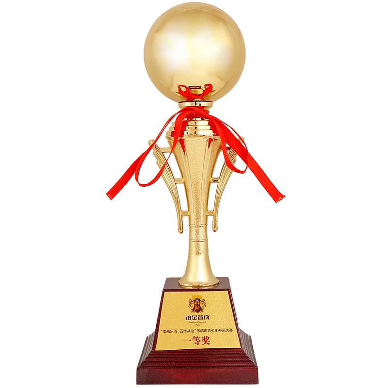 gold trophy Company hot sale Football wholesale Metal cheap custom sports medal trophies add logo or word | Дом и сад