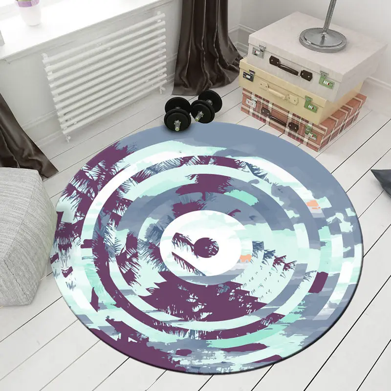 4 Persian Ethnic Mandala Round Carpet Living Room Parlor Flowers European Bedroom round rugs Decorative Area Rug Chair Door Mat - Цвет: 4