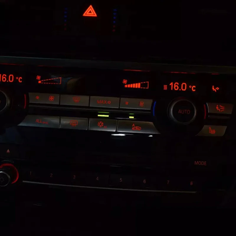 Черный хромированный автомобильный Кондиционер AC Кнопка украшения блесток