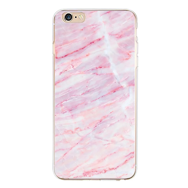 Мраморный мягкий прозрачный чехол для телефона из ТПУ iPhone 4/4S 5 5S 6 6plus 7 8plus x